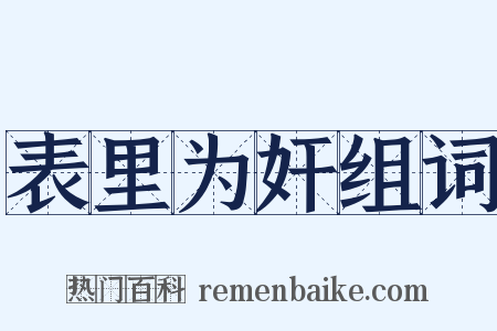 表里为奸组词是什么意思的图片